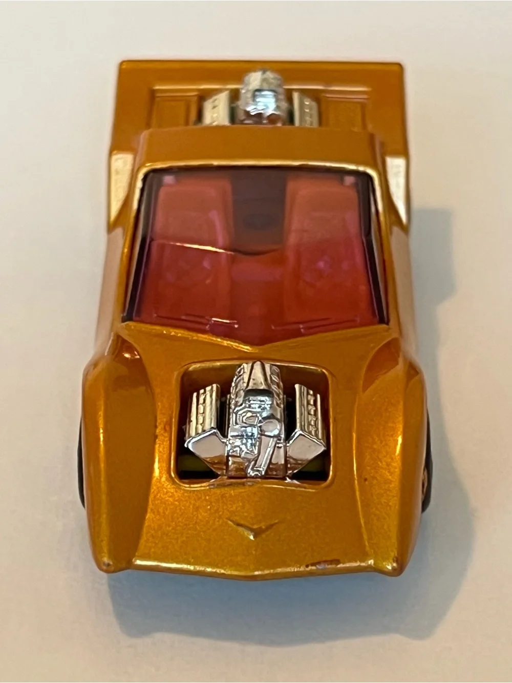 Vintage Matchbox Superfast 1971 No. 4 Gruesome Twosome Car Lemon Yellow Interior